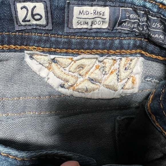 Miss Me Mid Rise Slim Boot Jeans- Cute Pocket Design-‎ 26 - Picture 12 of 15